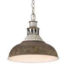 Golden 0865-L AGV-RUST - Kinsley Large Pendant in Aged Galvanized Steel