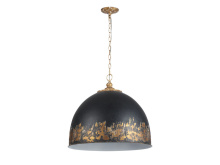 Golden 0809-5P VG-ANVY - Alison 5-Light Pendant in Vintage Gold with Antique Matte Navy