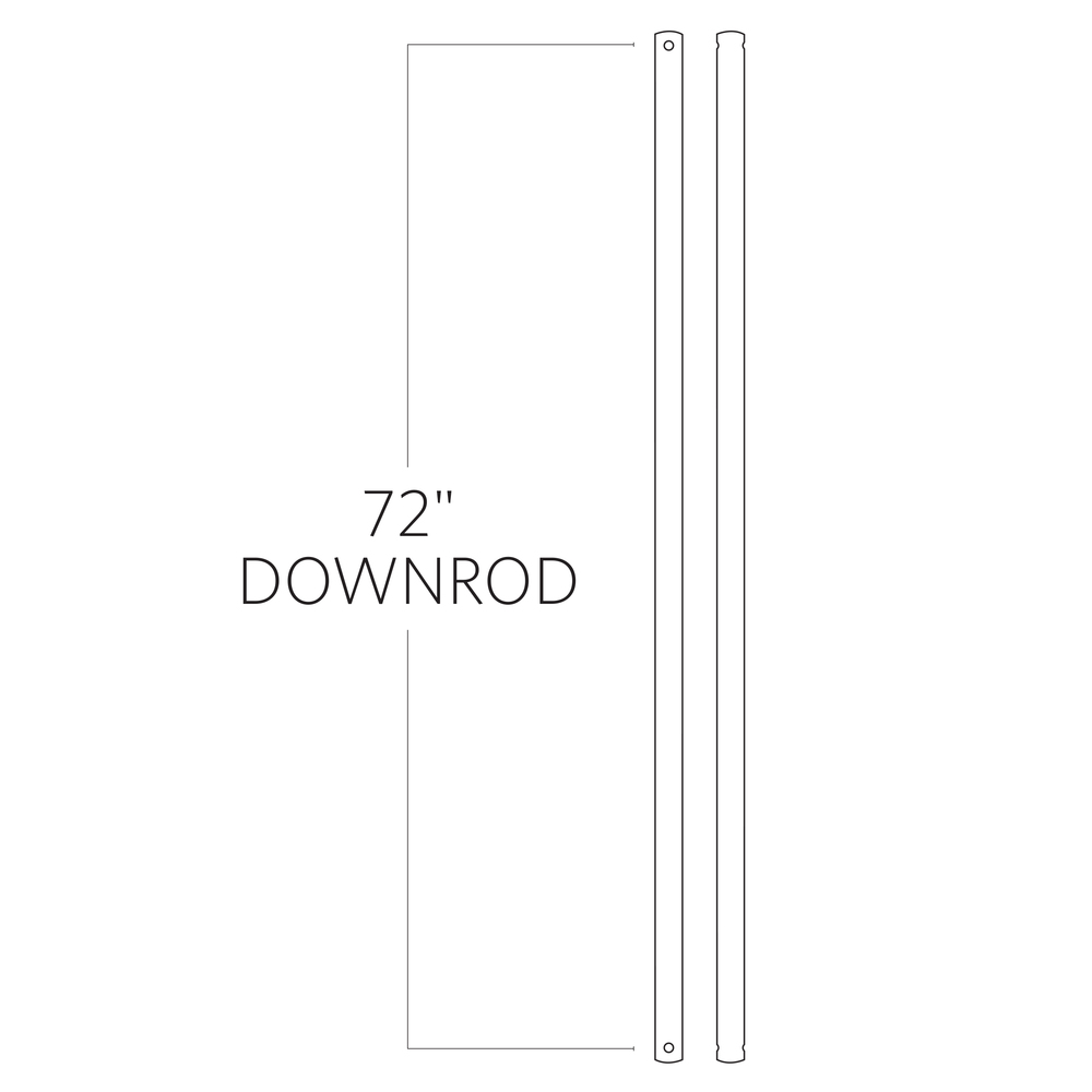 72&#34; Downrod in Satin Nickel