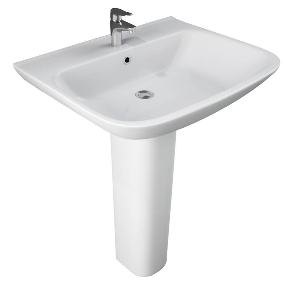 Eden 650 Ped Lav Basin Only 8&apos;&apos; Widespread, White