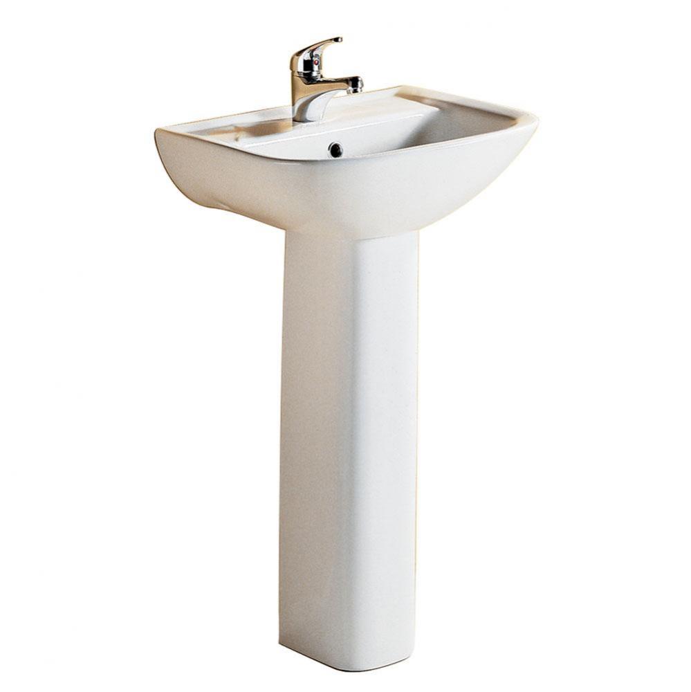 Lara 510 Pedestal Lavatory 1-Hole, White