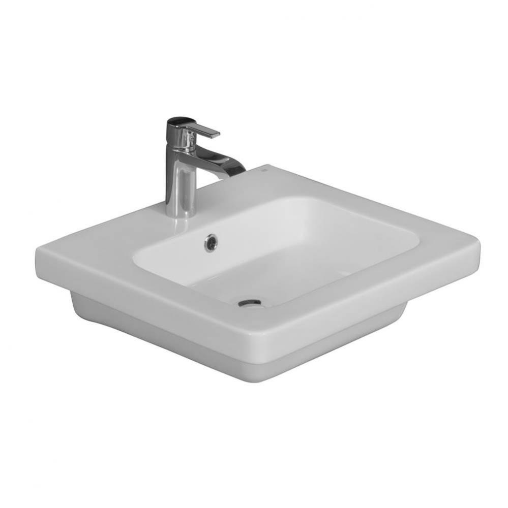 Resort 550 Wall-Hung Basin, White-1 hole