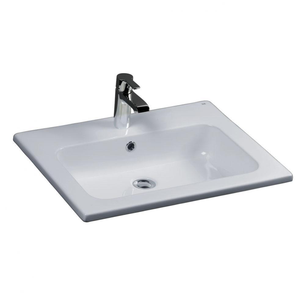 Cilla 24&apos;&apos; Drop-In Basin 8&apos;&apos; cc, White