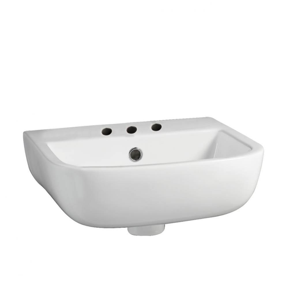 Series 600 SMALL  Wall-Hung Basin 15-3/4&apos;&apos;,8 WS, White