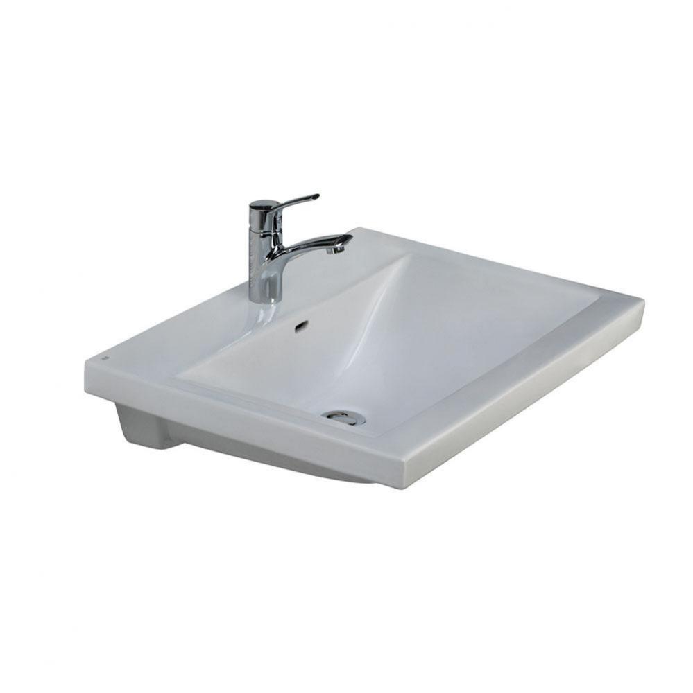 Mistral 510 Wall-Hung Basin 1-Hole, White