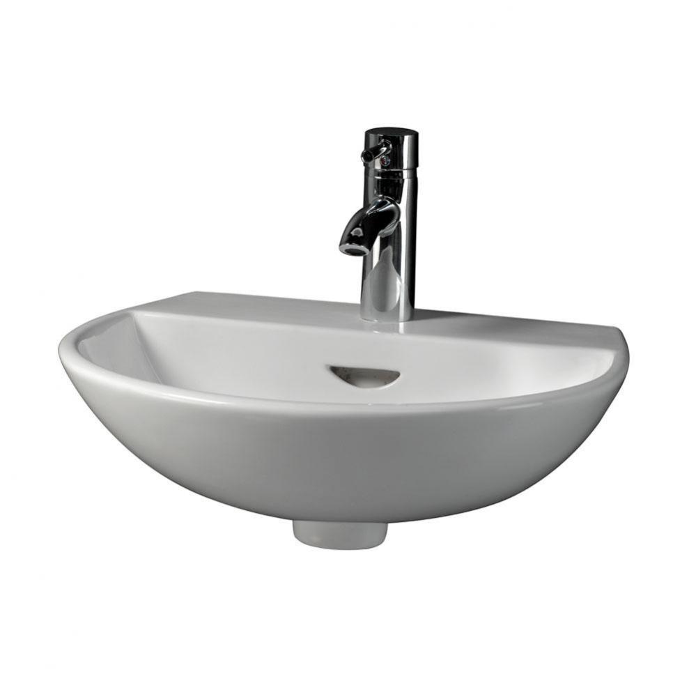 Reserva 550 Wall-Hung Basin 1-Hole, White