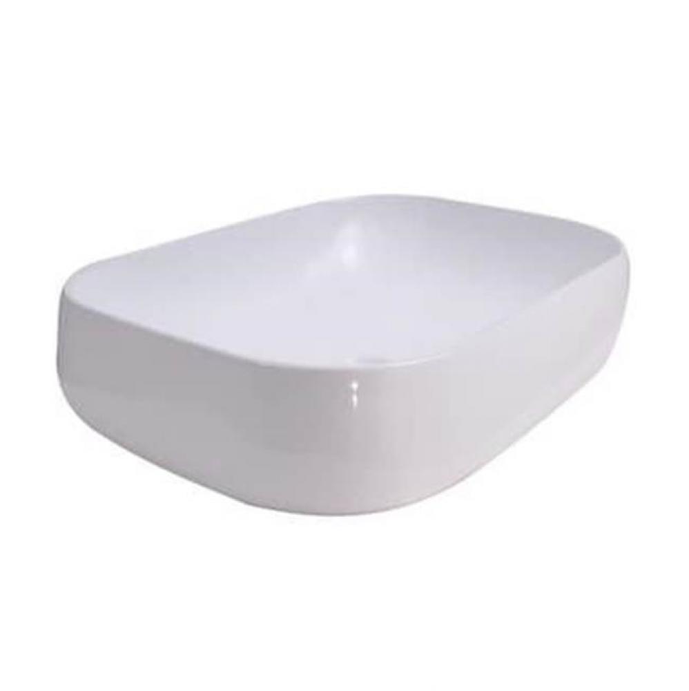 Celino 450 Rectangular Above Counter Basin, White