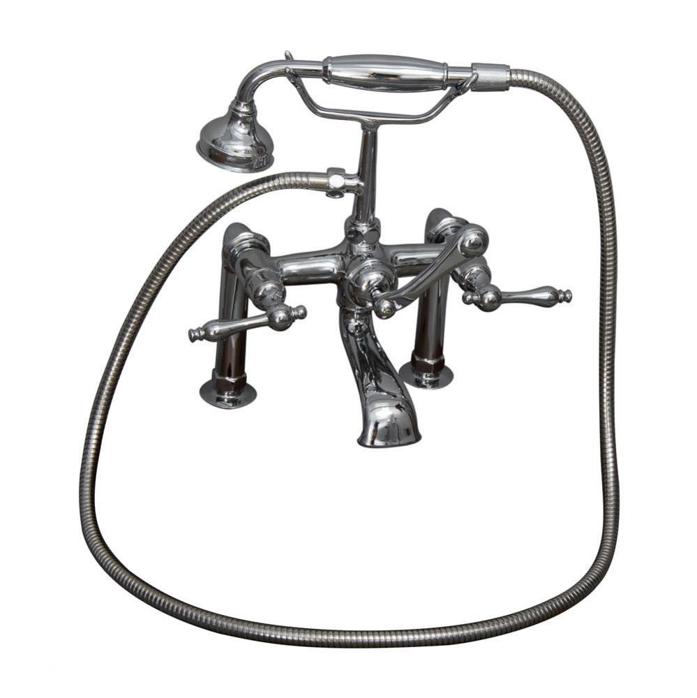 Elephant Spout,HndShwr,60&apos;&apos;Hose Mounts, Metal Lever Hdls, CP