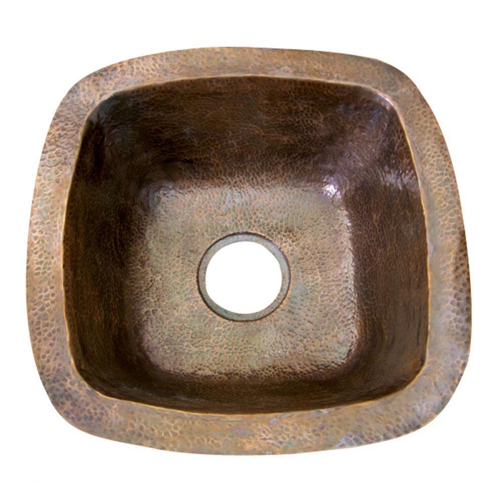 Trent Prep/Bar Sink, 18&apos;&apos;  Hammered Antique Copper