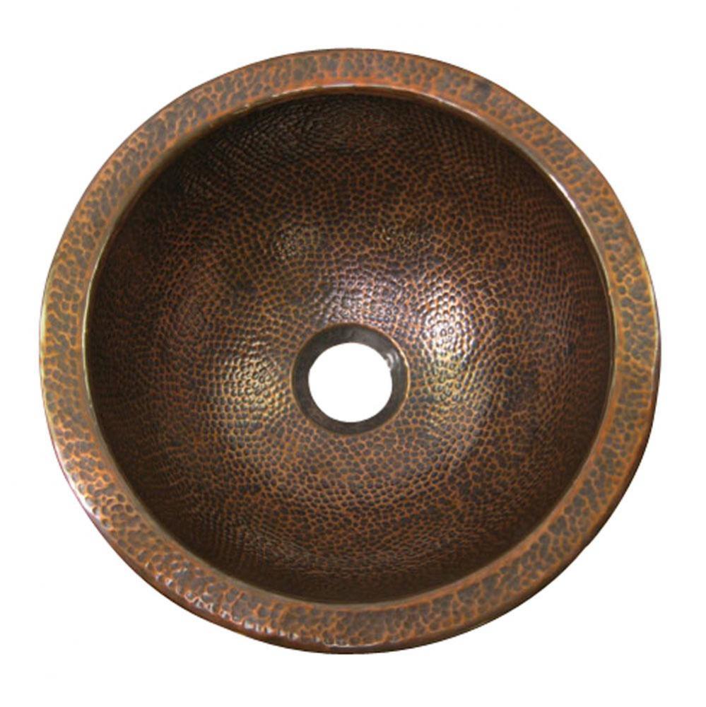 Addie Round Undermount Basin,  Hammered Antique Copper