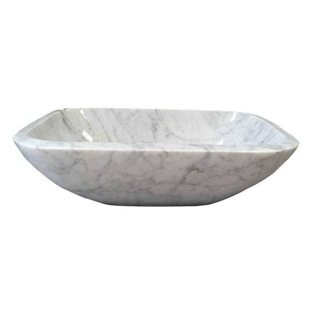 Gessi Marble Above Counter Basin, Carrara Marble