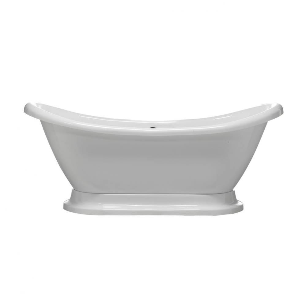 Monterrey 63&apos;&apos; Acrylic DblSlipper Tub on Base, White