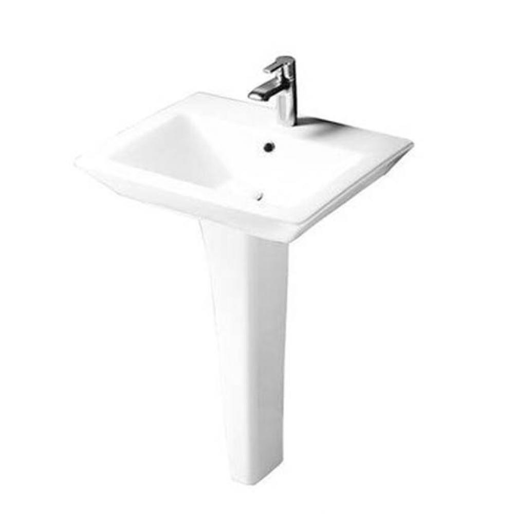 Opulence 23&apos;&apos; Ped Lav, Rect. Bowl 4&apos;&apos; Centerset, White