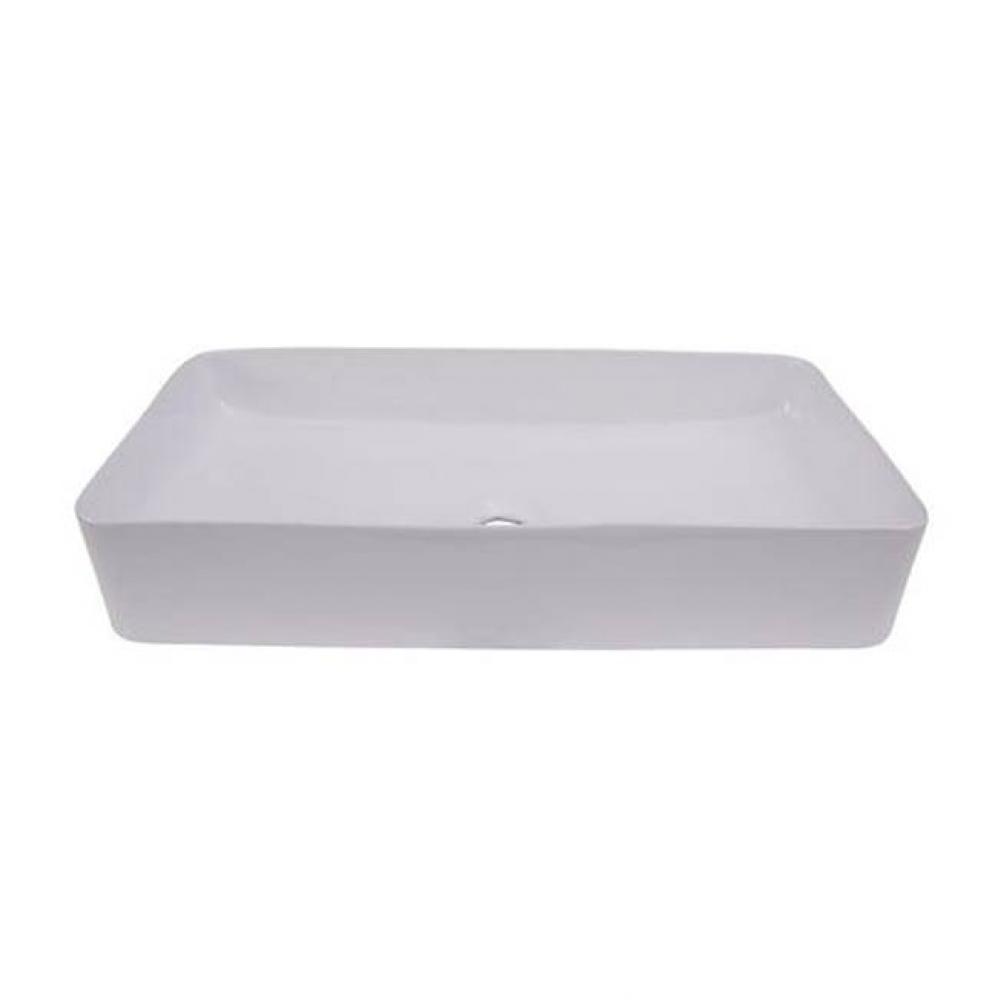 Leduc 23&apos;&apos; Rectangular AboveCounter Basin, White