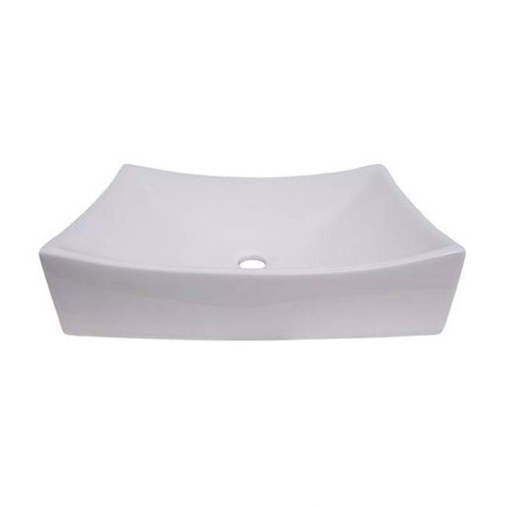 Styx 510 Rectangular Above Counter Basin, White