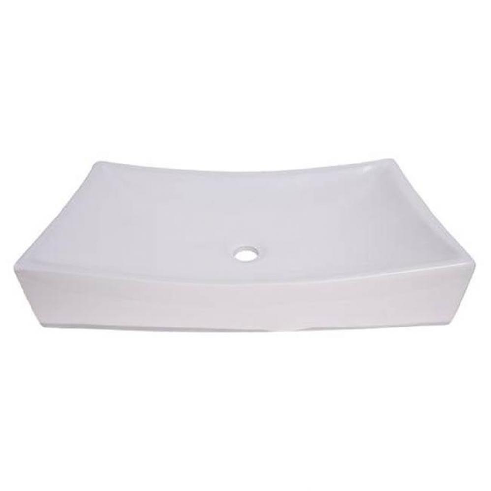 Styx 640 Rectangular Above Counter Basin, White