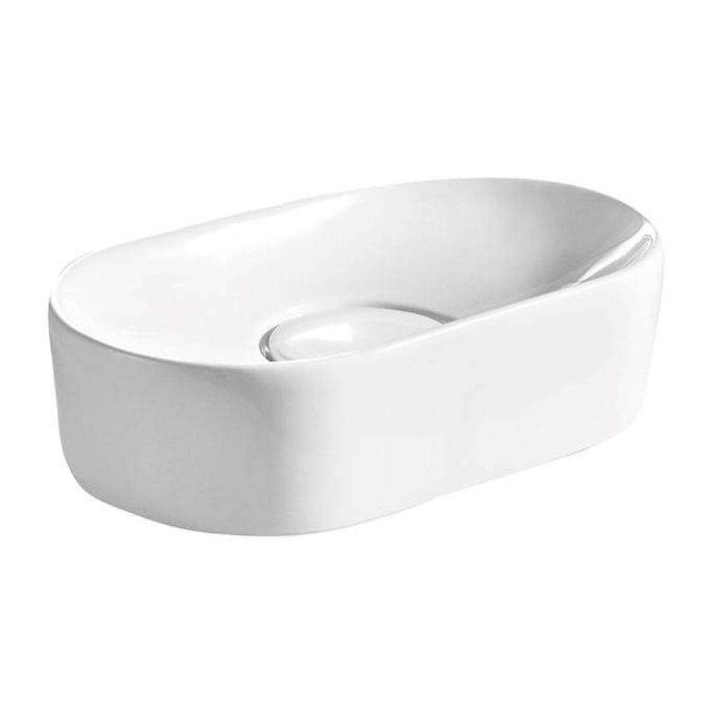 Honora Above Counter Basin 19&apos;&apos; Oval,No Faucet Holes WH