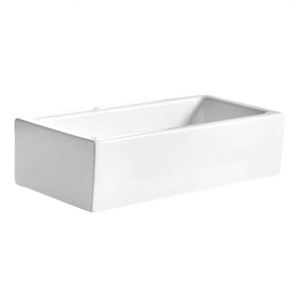 Randolph Above Counter Basin 19-1/2&apos;&apos; Rect, No Fct Holes, WH