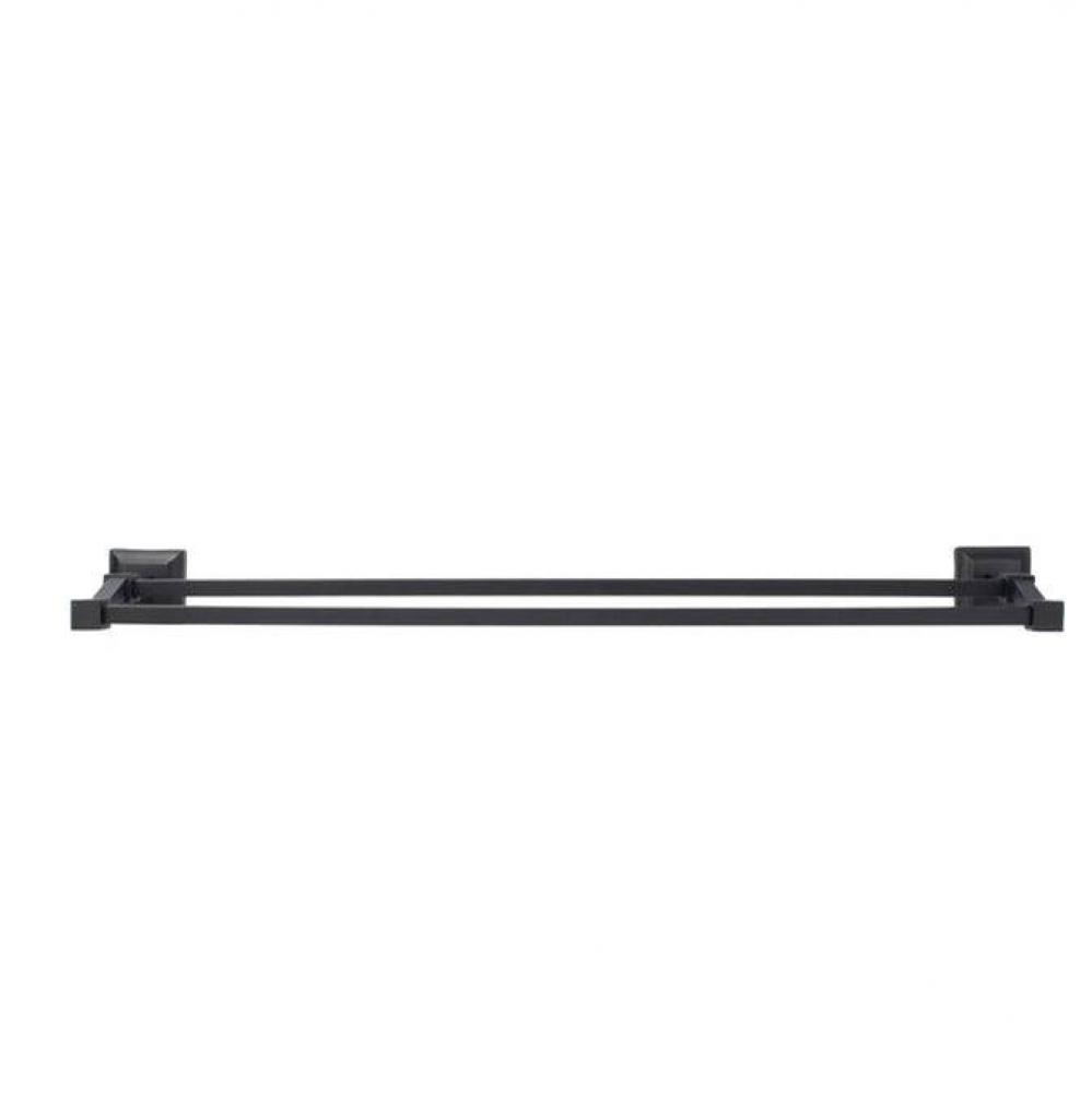 Stanton Double Towel Bar, 24&apos;&apos;,Matt Black