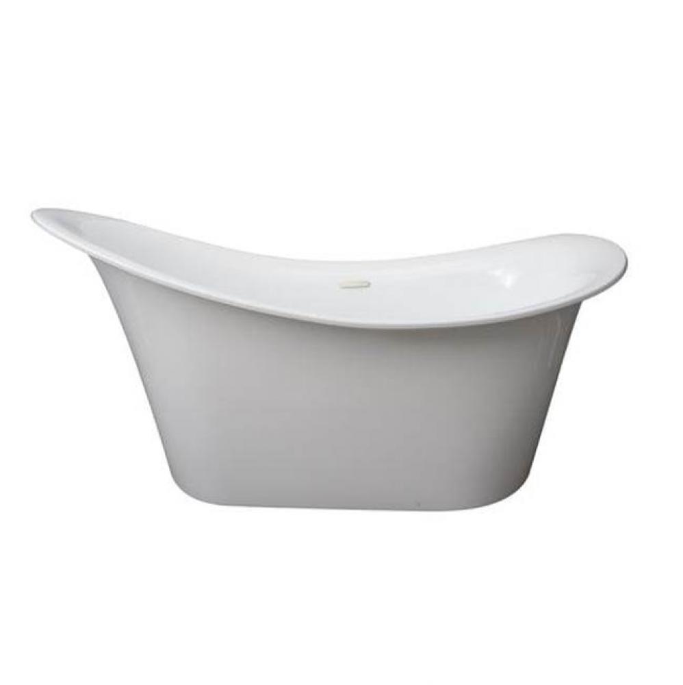 Maxine Freestanding AC SlipperTub 67&apos;&apos; WH, Internal Drain,MB