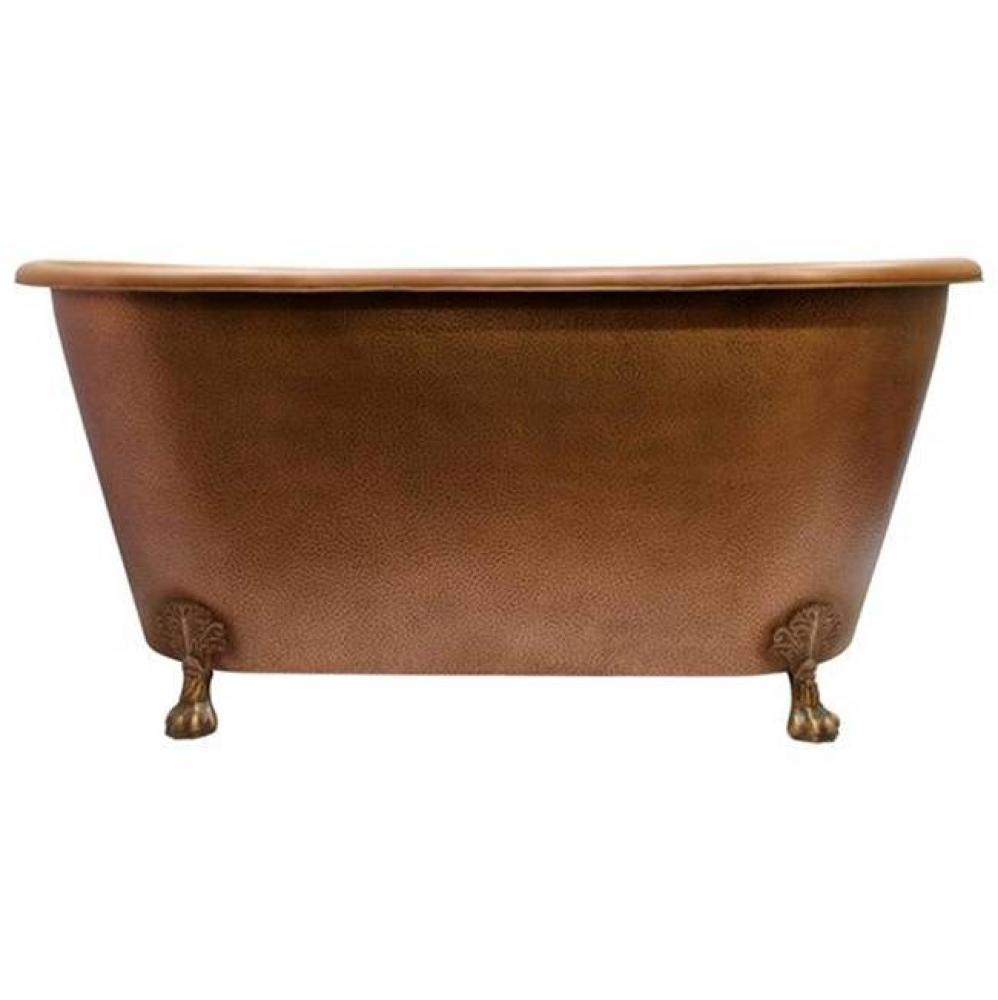 Panya 68&apos;&apos; Roll Top Copper Tub,ClawFoot PB,Antique Copper