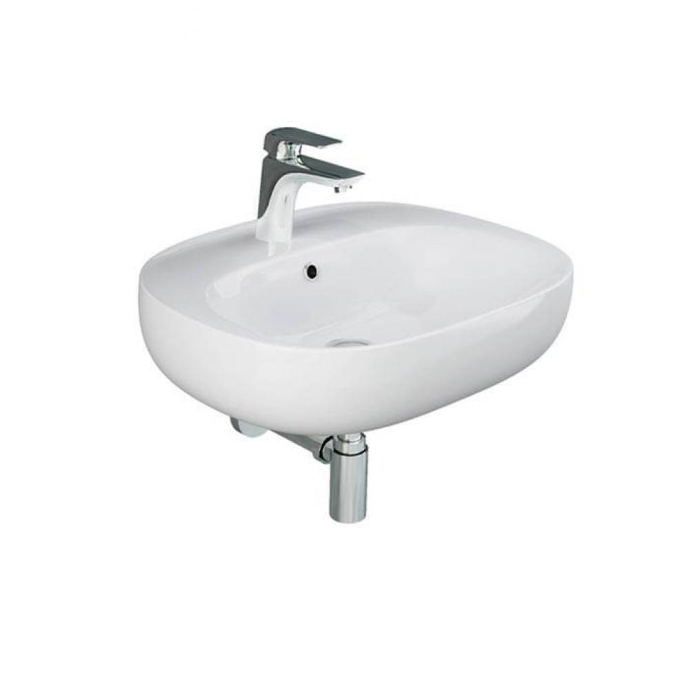 Illusion 550 Wall-Hung Basin With 4&apos;&apos; Centerset