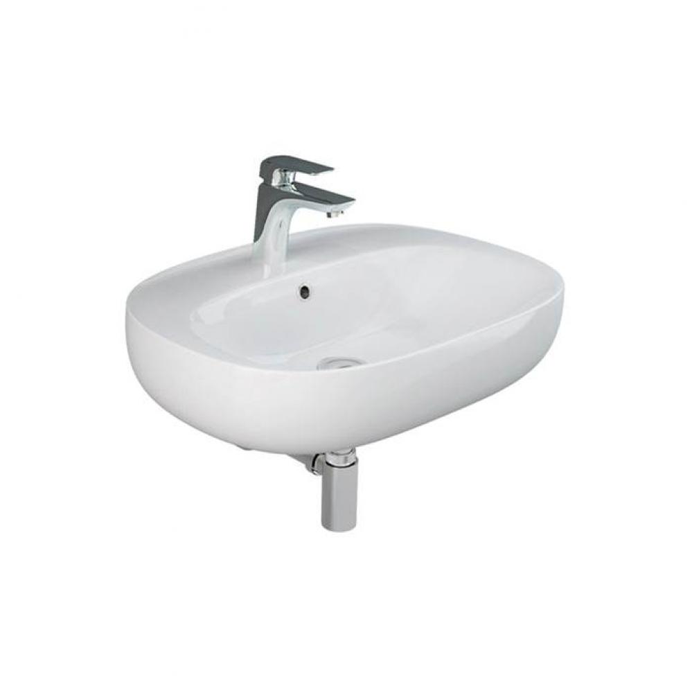 Illusion 600 Wall-Hung Basin With 4&apos;&apos; Centerset