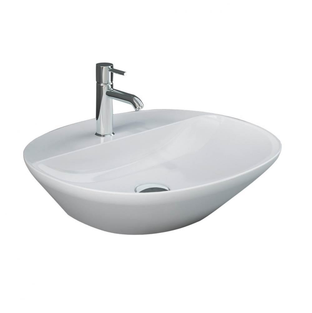 Variant 19-3/4&apos;&apos;x16-1/2&apos;&apos; Oval CounterTop Basin,1-Tap Hole,WH