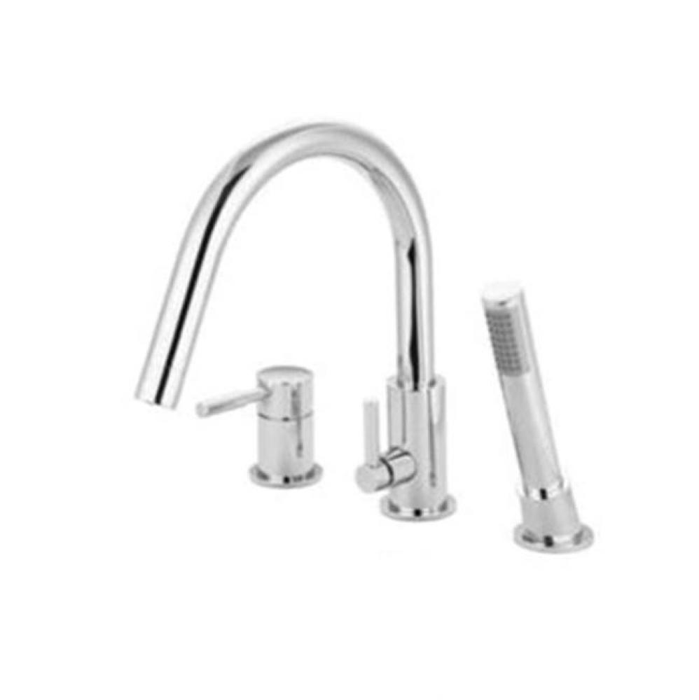 Shelby Roman Tub Faucet W/Handshower, Polished Chrome