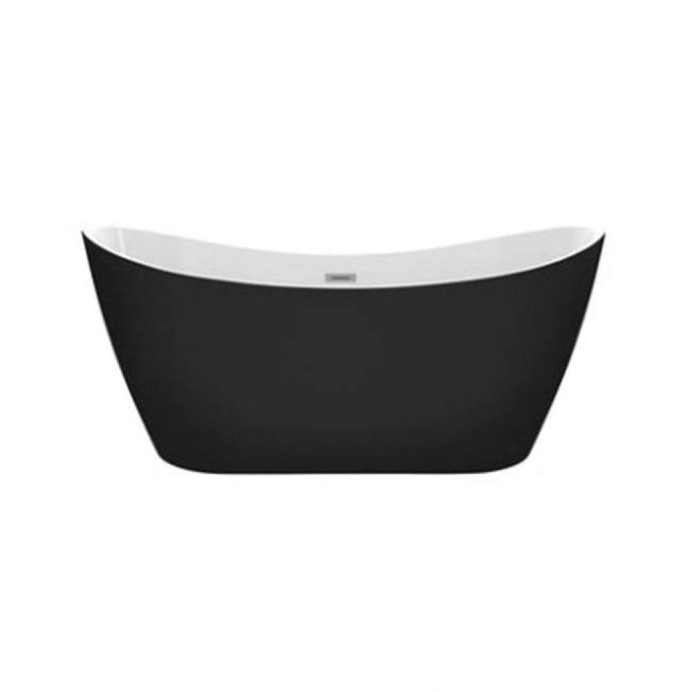 Nairobi 67&apos;&apos;AC Tub White With Internal Drain And Of Chrome