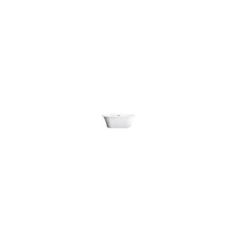 Nouri 65&apos;&apos; AC Tub Matt White W/ Internal Drain And Of Chrome