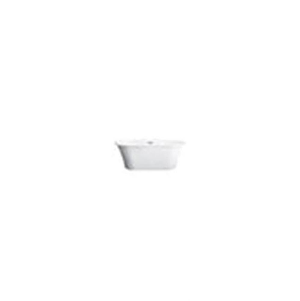 Nouri 65&apos;&apos; AC Tub White W/ Internal Drain And Of Chrome