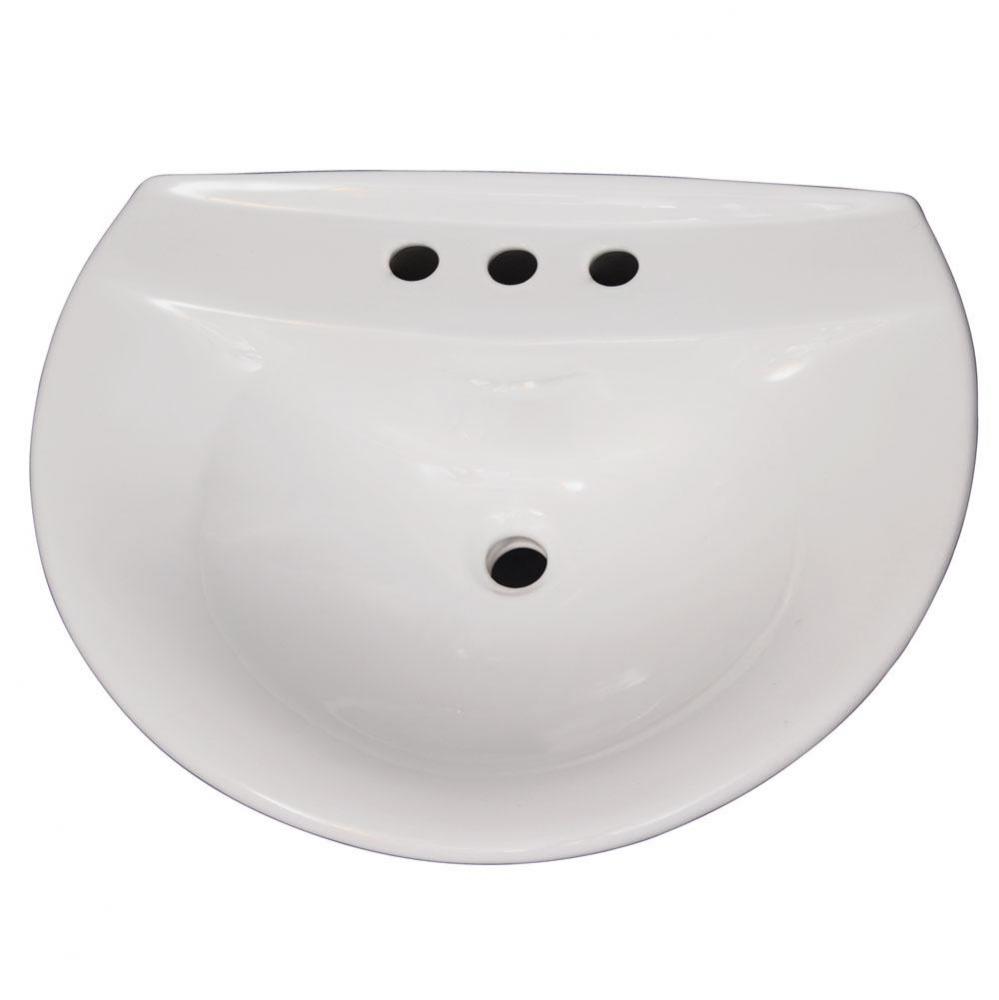 Venice 650 Ped Lav Basin8&apos;&apos; Widespread, White