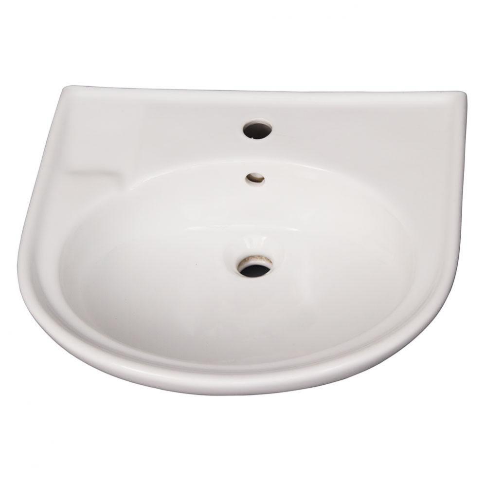 Cynthia 520 Ped Lav Basin 1 Hole, White