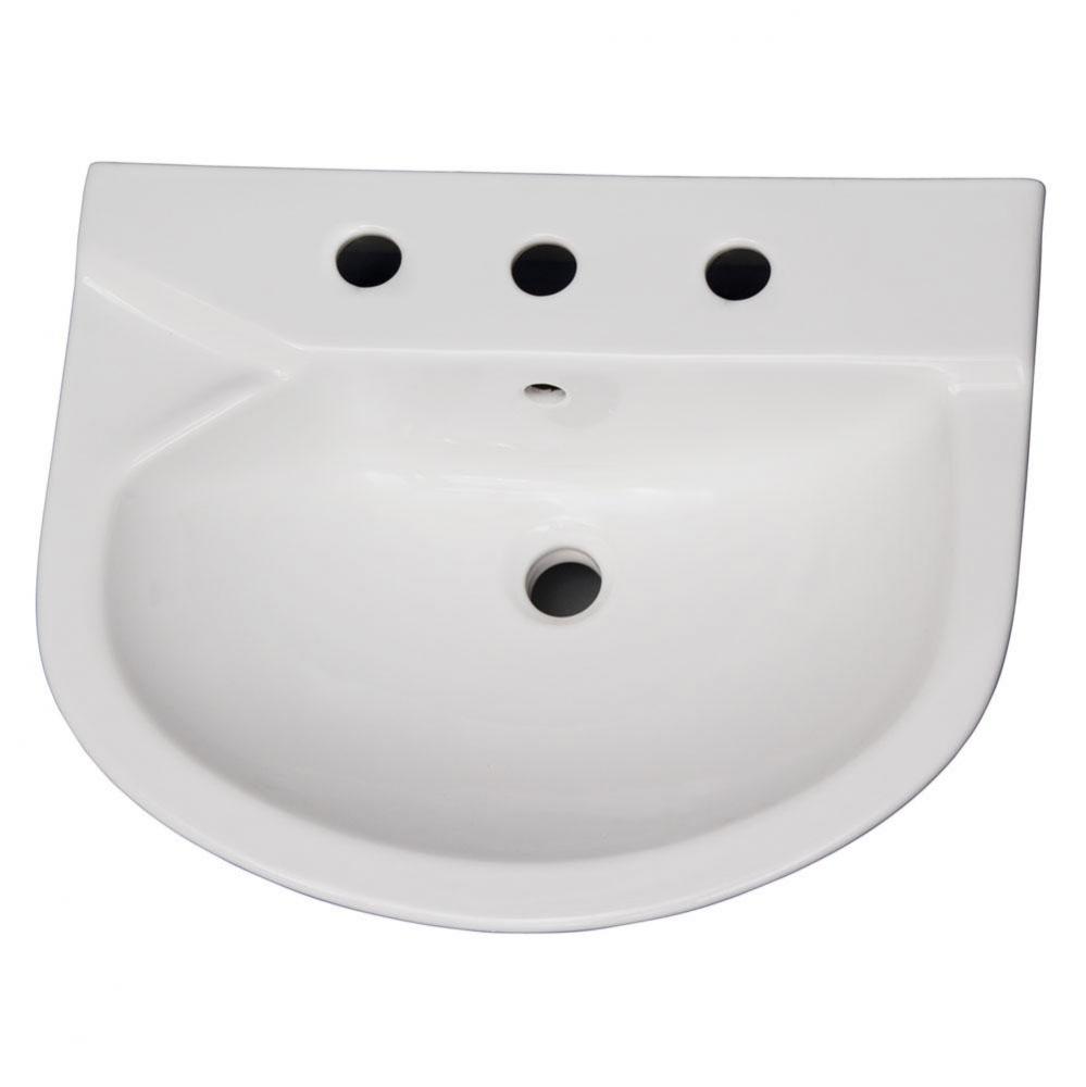 Anabel 555 Ped Lav Basin 8&apos;&apos; cc, White