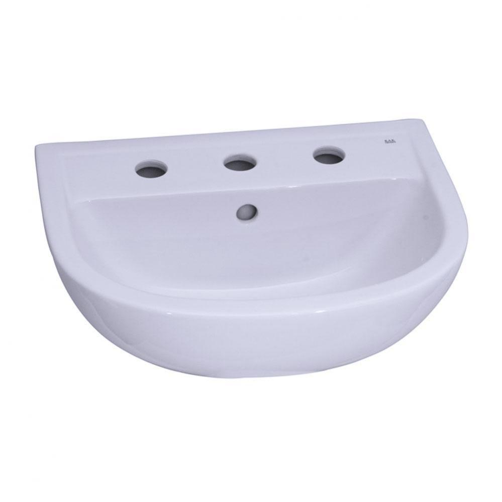 Compact 500 Ped Lav Basin 8&apos;&apos; cc, White