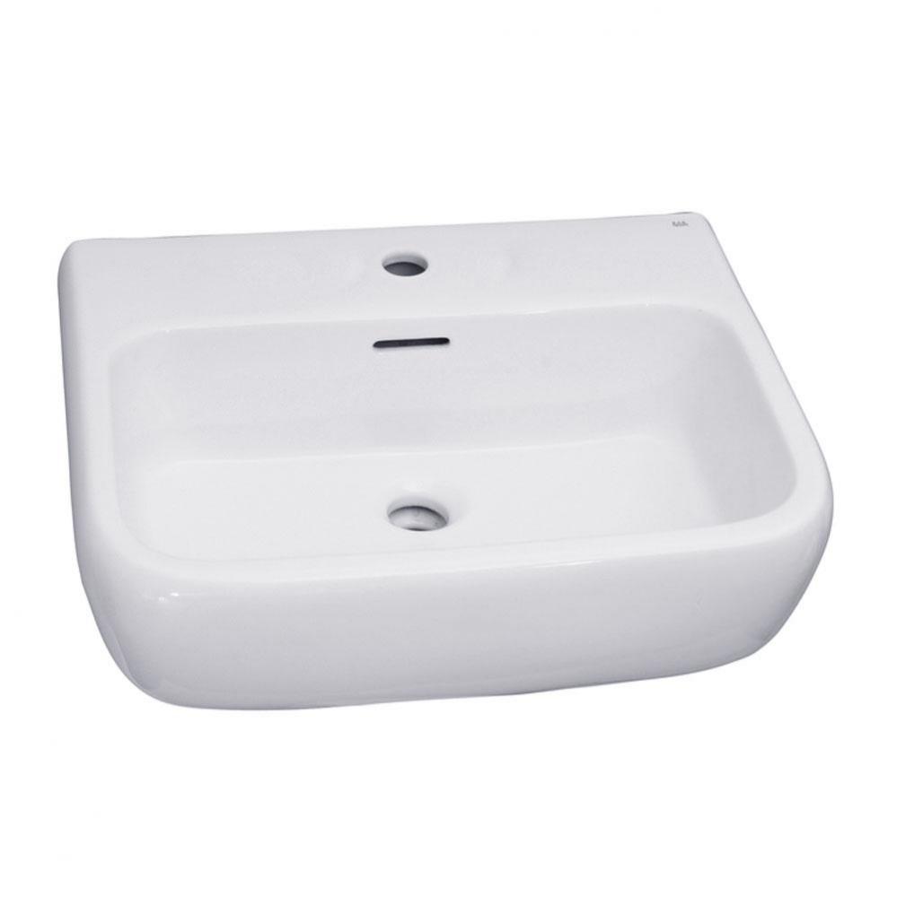 Metro 600 Wall-Hung Basin1-Hole, White