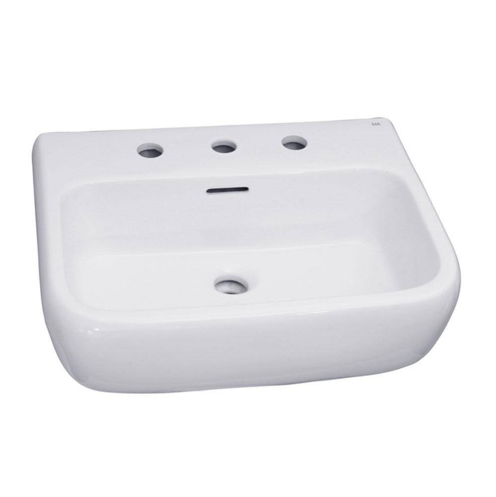 Metro 600 Wall-Hung Basin8&apos;&apos; cc, White