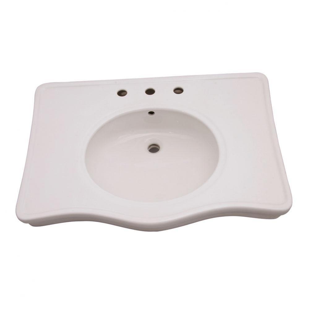 Milano Deluxe Console Basin8&apos;&apos; cc, White