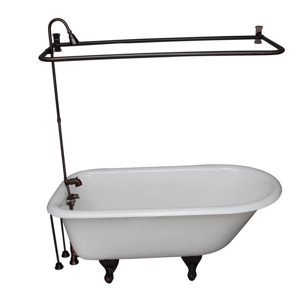 Tub Kit 67&apos;&apos; CI Roll Top,ShowerUnit, Supplies, Drain-ORB