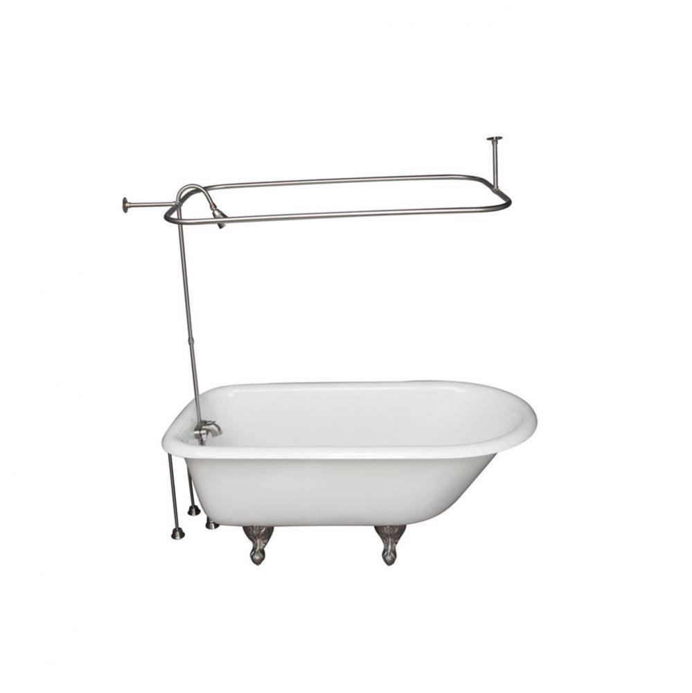 Tub Kit 54&apos;&apos; CI Roll Top,FillerShower Unit,Supplies, Drain-BN