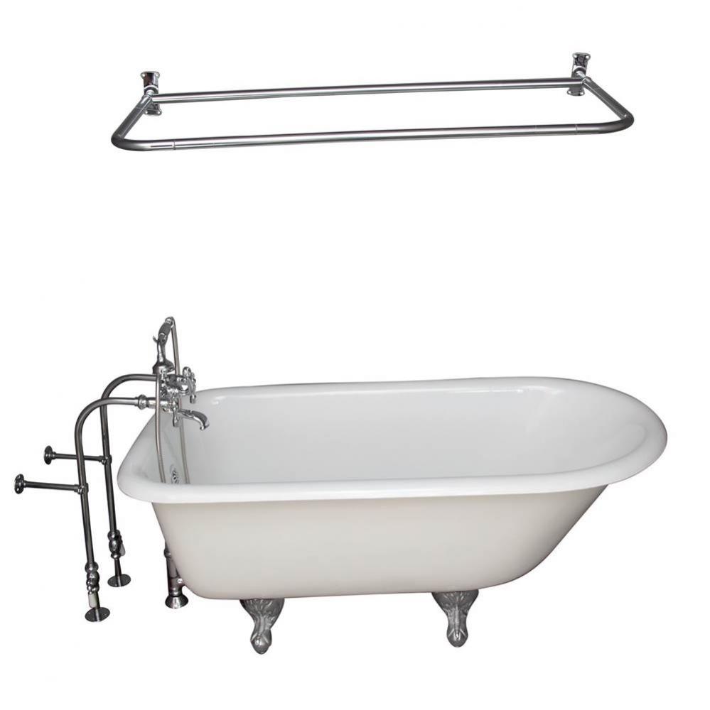 Tub Kit 55&apos;&apos; CI Roll Top,FillerShwr Rd, Supplies, Drain-Chrm