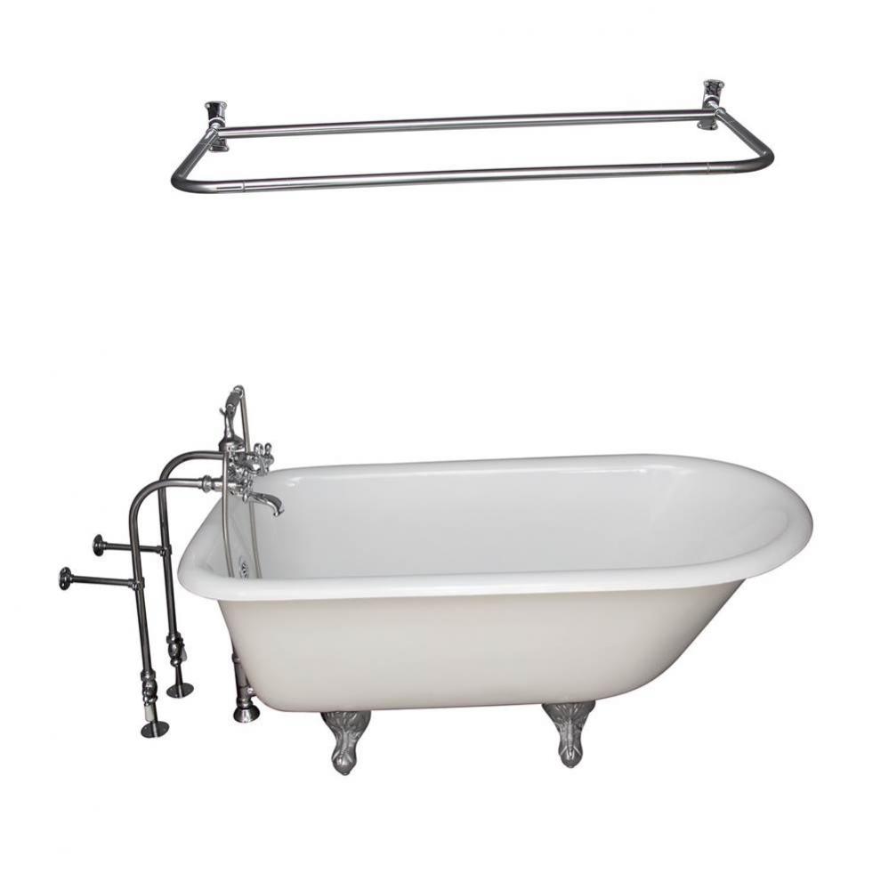 Tub Kit 55&apos;&apos; CI Roll Top,FillerShwr Rd, Supplies, Drain-Chrm