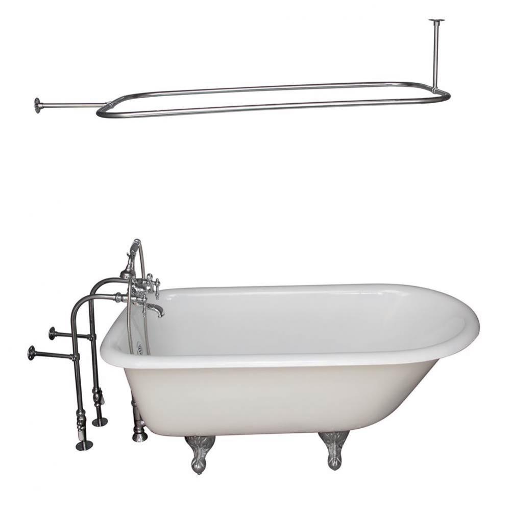 Tub Kit 67&apos;&apos; CI Roll Top,FillerShwrRd, Supplies, Drain-Chrm