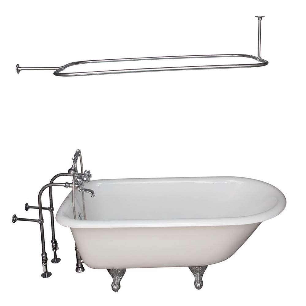 Tub Kit 67&apos;&apos; CI Roll Top,FillerShwrRd, Supplies, Drain-Chrome