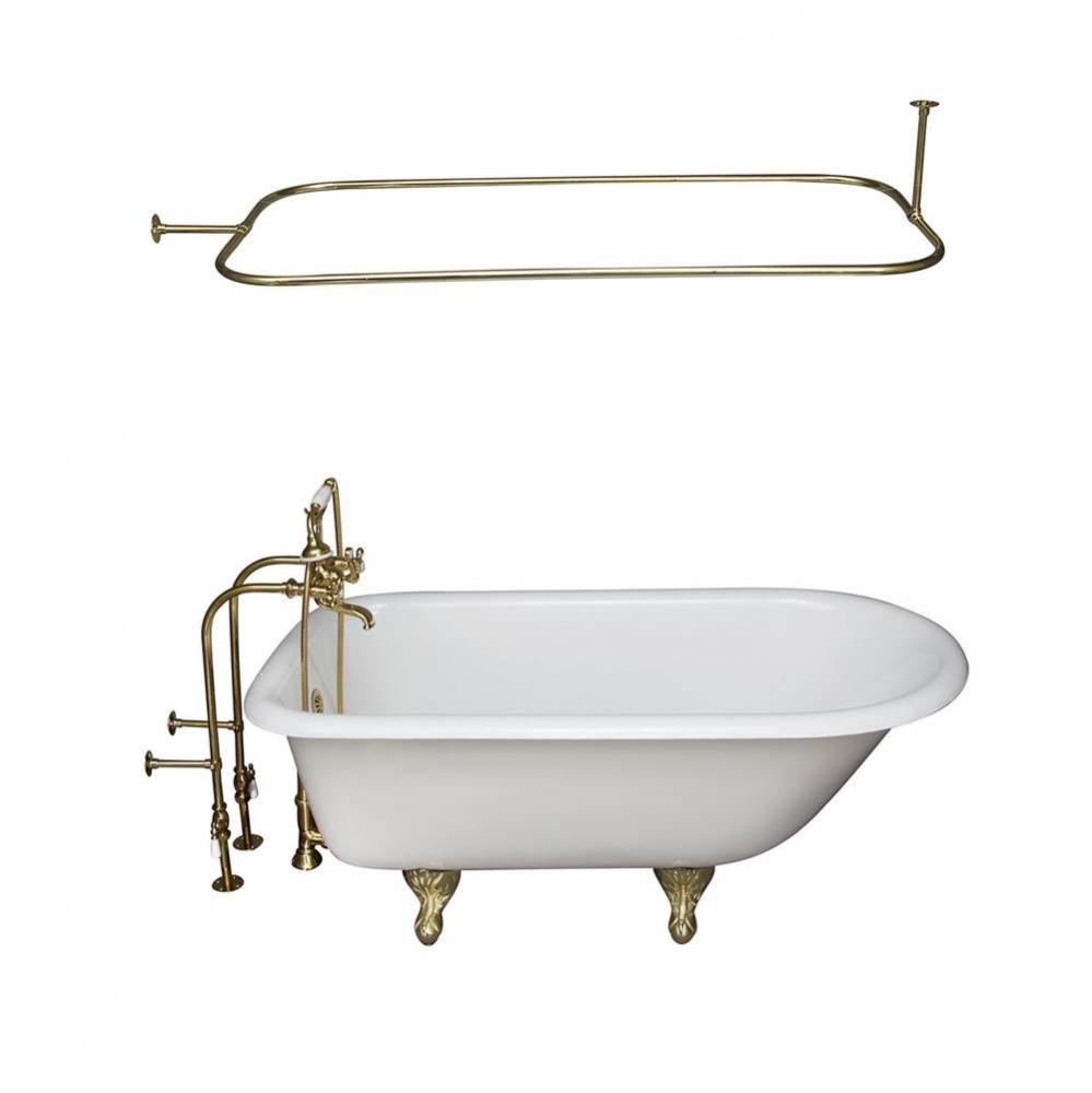 Tub Kit 67&apos;&apos; CI Roll Top,FillerShwrRd, Supplies, Drain-PB