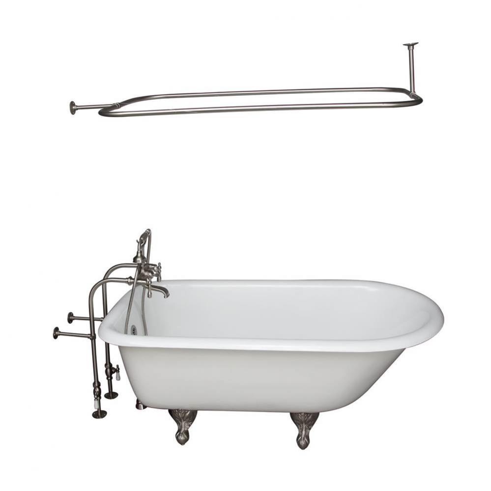 Tub Kit 67&apos;&apos; CI Roll Top,FillerShwrRd, Supplies, Drain-BrNkl