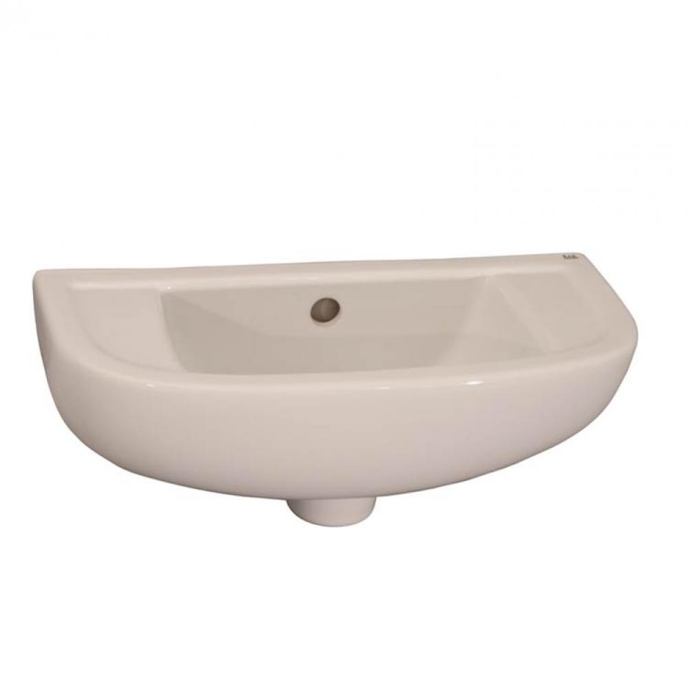 Compact Slim Line Basin, 18&apos;&apos; No holes - White