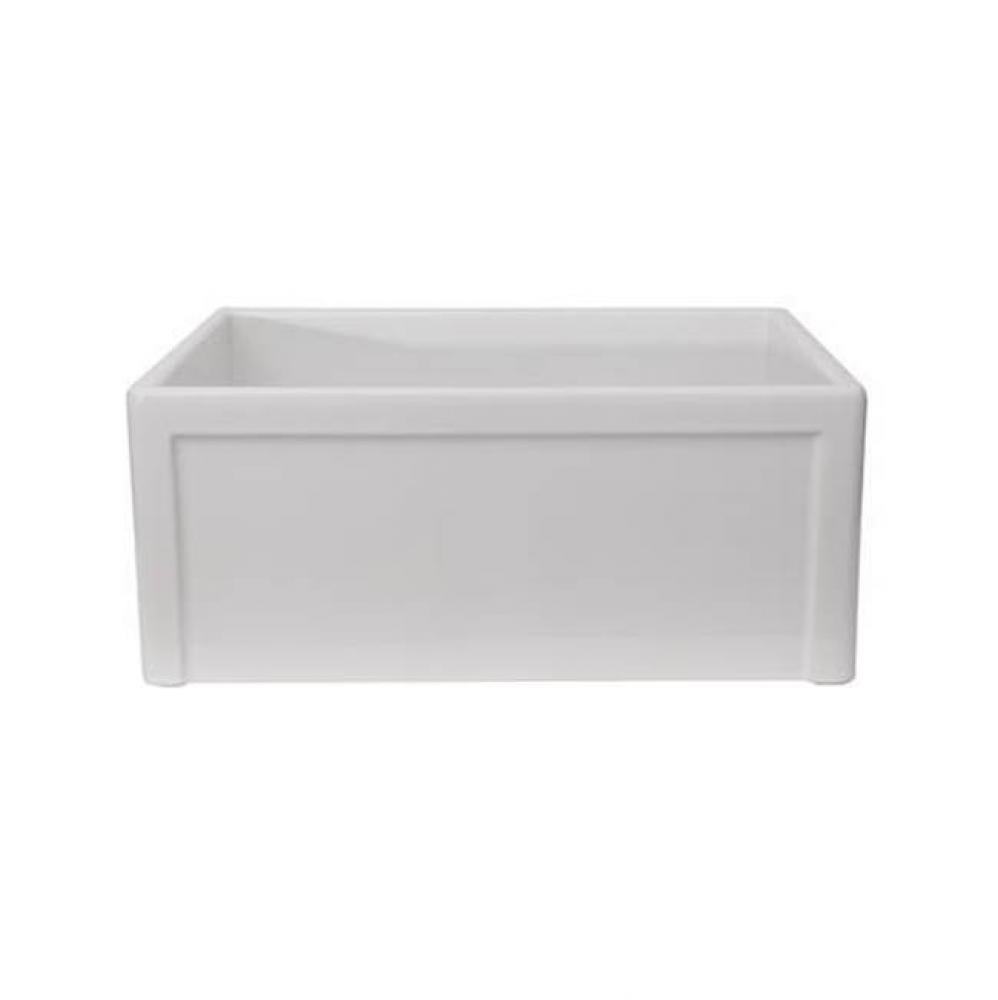 Chapman 30&apos;&apos; Fireclay SingleBowl,Center Drain, White