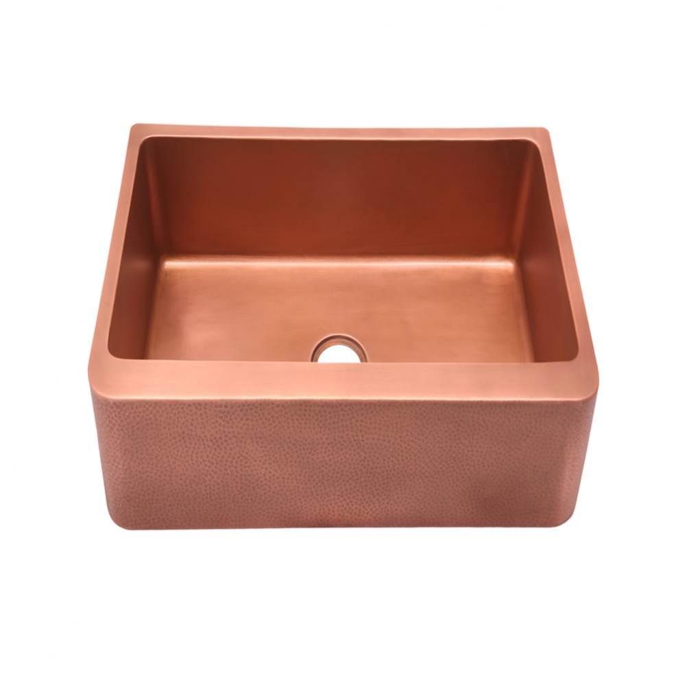 Barroca 25&apos;&apos; Copper Apron Front Sink w Ham Exterior, Smooth Int-AC